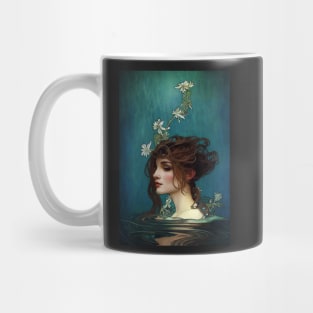 The Naiad - Vintage, Mucha, Gilded Age Mug